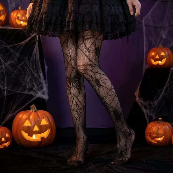 Spider Halloween Fishnet Stockings, Cross-Border Silk Stockings, Various Styles of Nylon Jacquard, Halloween Mesh Fishnet Pantyhose, Multiple Sexy Styles