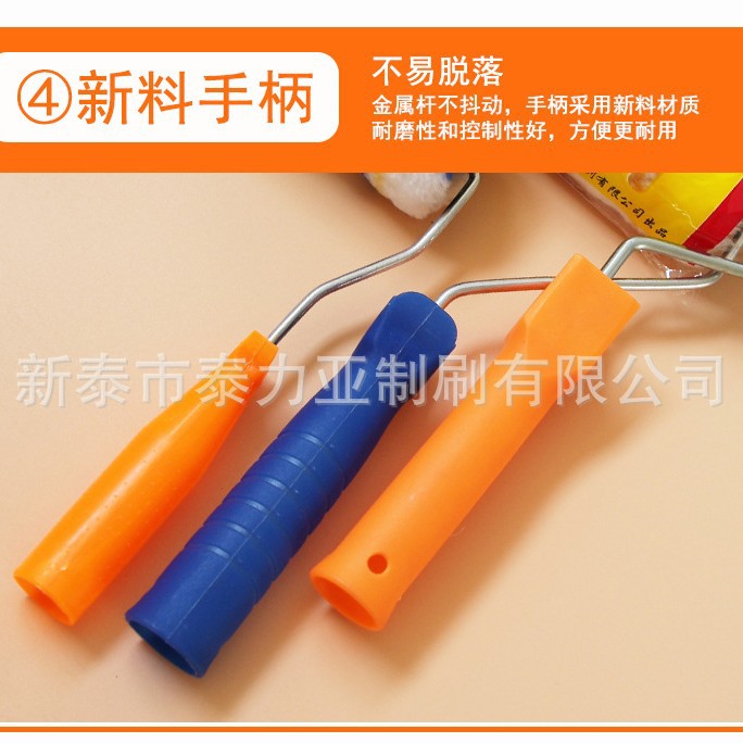 Rodillo de pintura de 4, 6, 8, 9 y 10 pulgadas, rodillo para esquinas pequeñas, cepillo de cerdas largas sin rincones muertos, núcleo de hilo de algodón.