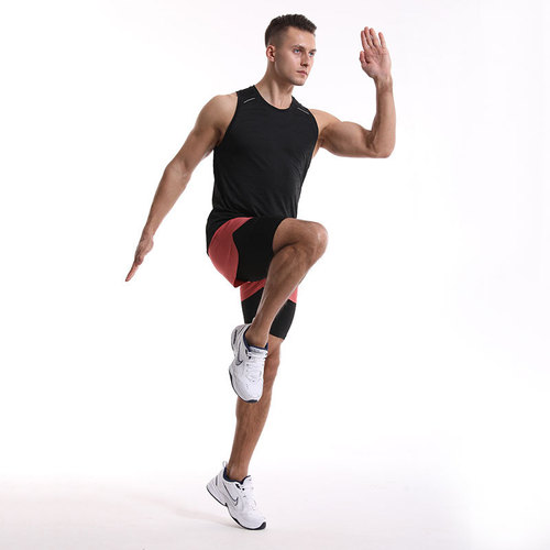 Quick-drying lined American basketball shorts men's summer thin over-the-knee fitness running training three-point sports pants