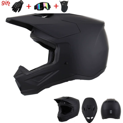 Umoos National Standard 3C Motorcycle Off-Road Helmet Mountain Downhill Bicycle Safety Helmet Go-Kart Anti-Collision (Motorcycle Safety Supplies) - black-xs