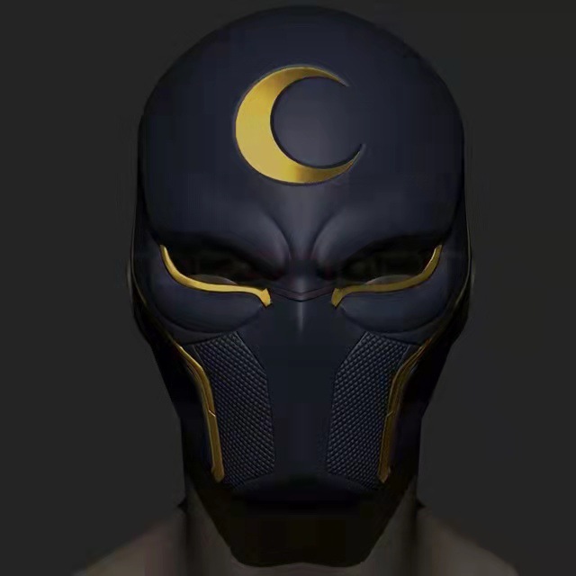 Luna Caballero máscara Luna Caballero luz de la Luna Caballero cabeza cubierta máscara de látex COS película de Marvel mismo estilo