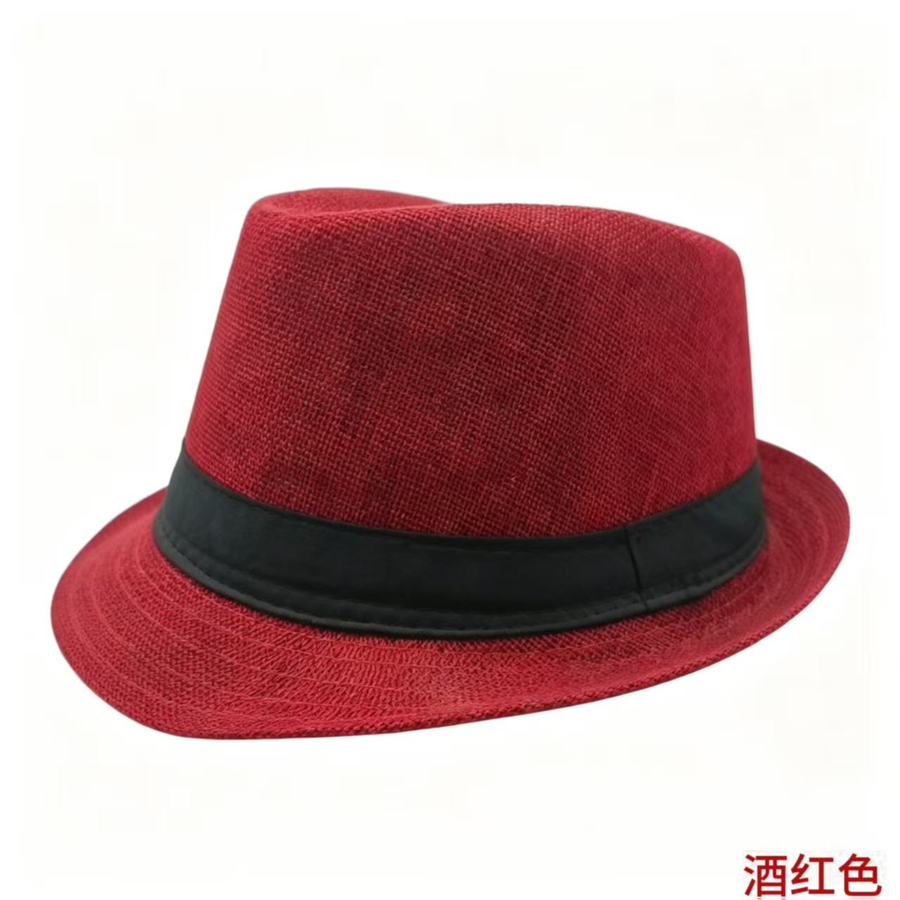 Sombrero Fedora para Hombre de Lino, Transpirable, Protección Solar y A Prueba de Viento, para Playa y Ocio