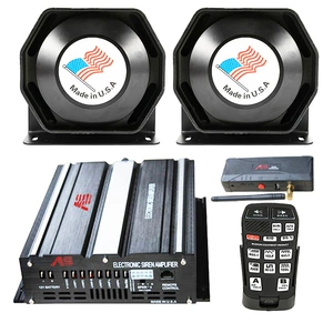 Car-mounted wireless siren amplifier, loudspeaker, high-frequency speaker, 600W alarm, A10R5 + octagonal speaker