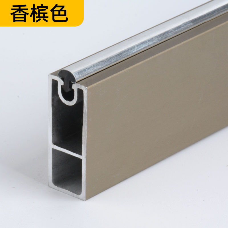 Aleación de aluminio cuadrado ropa armario Polo engrosada ropa Polo mudo antideslizante ropa armario Polo sólido brida asiento