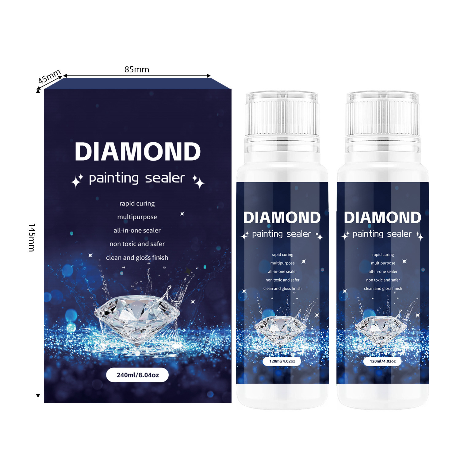 Pegamento transparente para pintura de diamantes, venta directa de fábrica, pegamento PVA para rompecabezas infantiles DIY, para realzar el brillo y evitar la desprendimiento de las piezas.