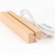 Solid Wood Long Night Light Hammer Glass Painting Acrylic Wooden Luminous Base Lamp Luminous Message Board Luminous Base