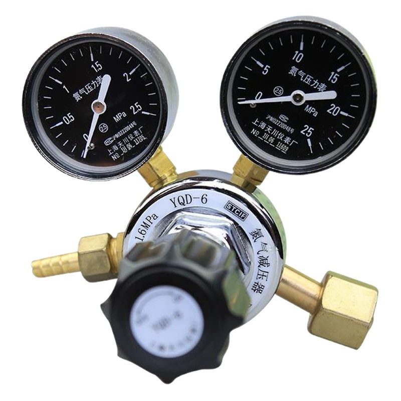 YQD-6 редукционный клапан давления азота 2,5*25 МПа манометр азота YQD-07 цельномедный регулирующий клапан давления Шанхай Тяньчуань