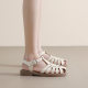 Flat Sandals 2023 New Summer plus size Retro Woven Roman Shoes Thick Bottom Toe Empty Sandals Women's Soft Bottom