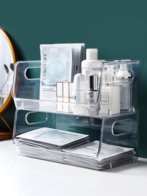 现货桌面叠加式面膜收纳盒化妆品护肤品家用宿舍杂物整理置物盒|ms