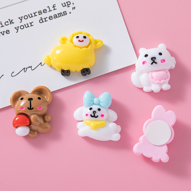 Directo de fábrica diy crema pegamento resina accesorios animales teléfono móvil shell taza de agua llavero parche jalea pegamento animal