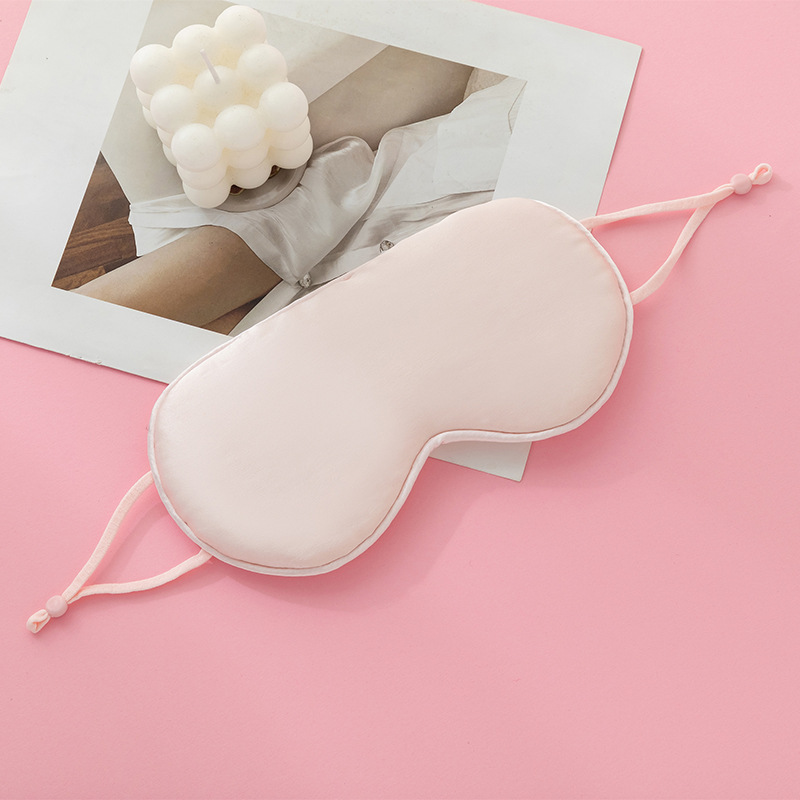 Transfronterizo 16mm orejas colgantes de seda doble cara dormir máscaras de ojos de seda viajar logotipo de impresión al por mayor