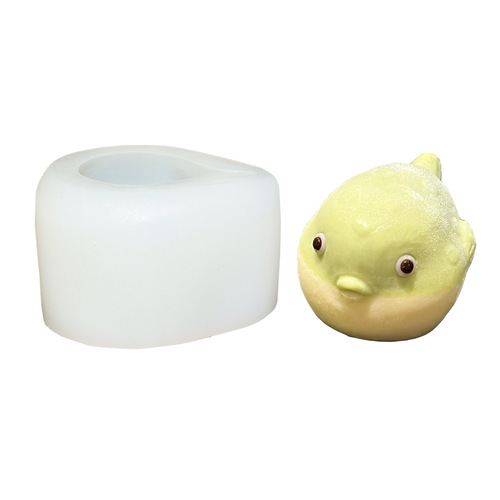 Cake baking mold 3D stereoscopic puffer fish mousse mold same as chocolate pudding ice cream mold