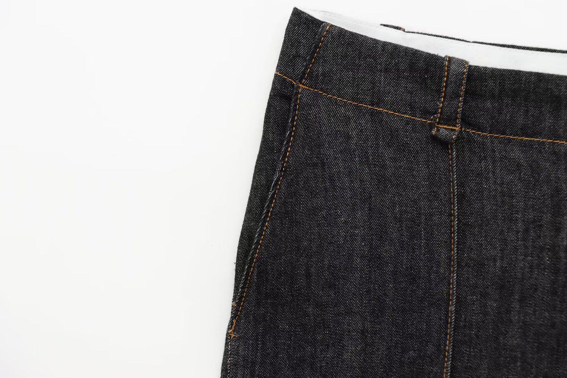 GraceChic 2025 Primavera Nuova Moda Donna Semplice Camicia Slim in Denim con Colletto Rivoltabile e Maniche Lunghe Casual Set di Pantaloni_voghion.com