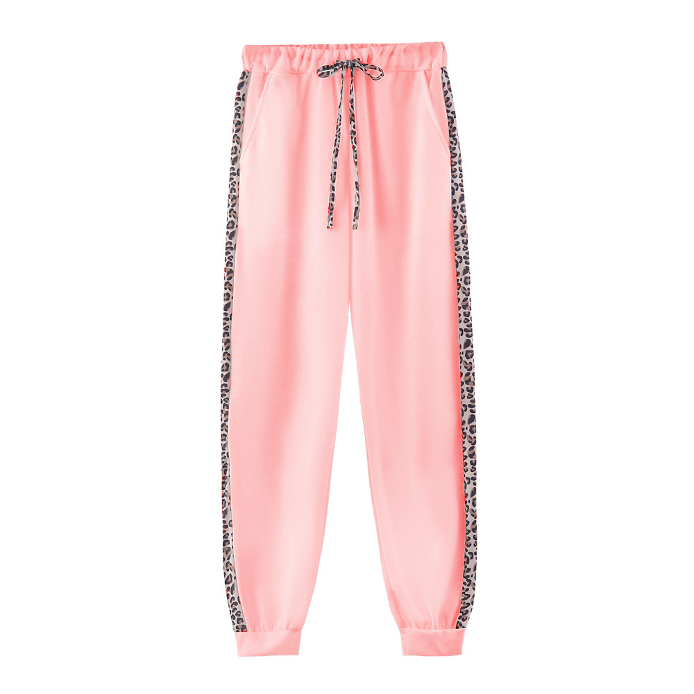Women's Leopard Print Sweatshirt And Pants Set For Autumn Winter_voghion.com