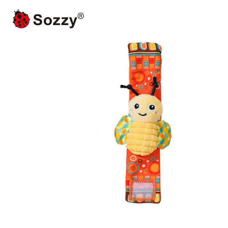Sozzy Baby Bell juguete bebé muñeca correa calcetines reloj correa decoración 0-1 años de edad de la educación temprana sonajero de juguete