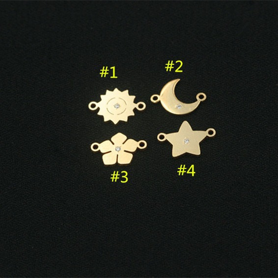 American 14K Package Gold Note Gold One Shishi Star Moon Plum Plum…