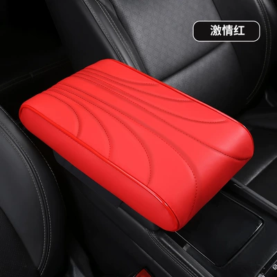Car Armrest Box Heightening Pad: Armrest box pad - t12-passion-red-large
