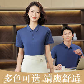 短袖翻领T恤团体工衣厂服广告衫Polo衫工作服刺绣印logo批发
