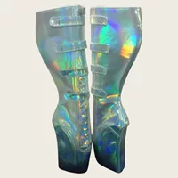 性感芭蕾舞高跟靴SM禁足Ballet Boots无跟靴