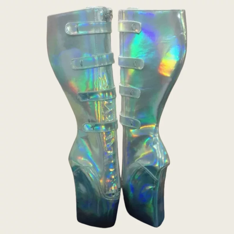 性感芭蕾舞高跟靴SM禁足Ballet Boots无跟靴