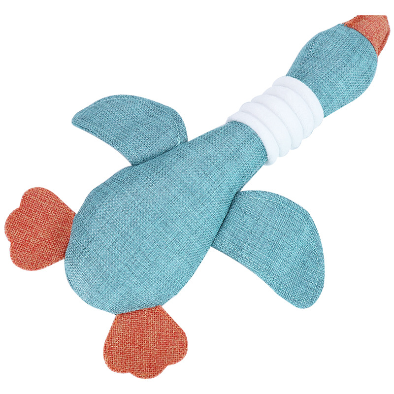 Fabricante en stock popular ganso salvaje sonido mascota juguete de peluche molar aliviar perro congestiado juguete mascota juguete de sonido image 4