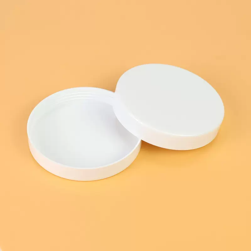 艾儿克工厂批发83牙塑料广口瓶塑料盖 白色膏霜罐塑料旋盖定制