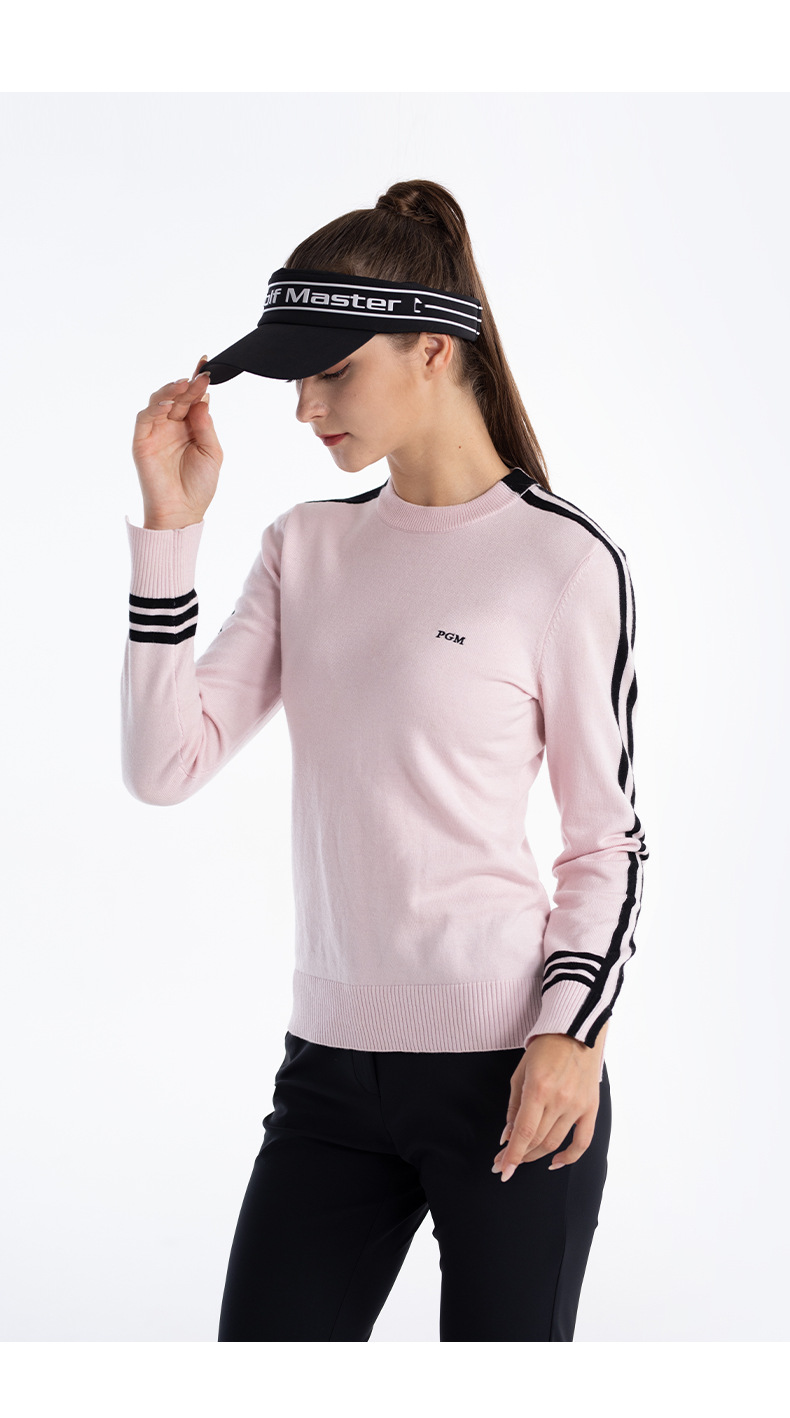 Áo len golf nữ PGM cổ lọ dài tay giữ ấm thu đông — YF621-Áo len trắng, YF621-Áo len màu hồng, YF621-Áo len Đen chi tiết 17