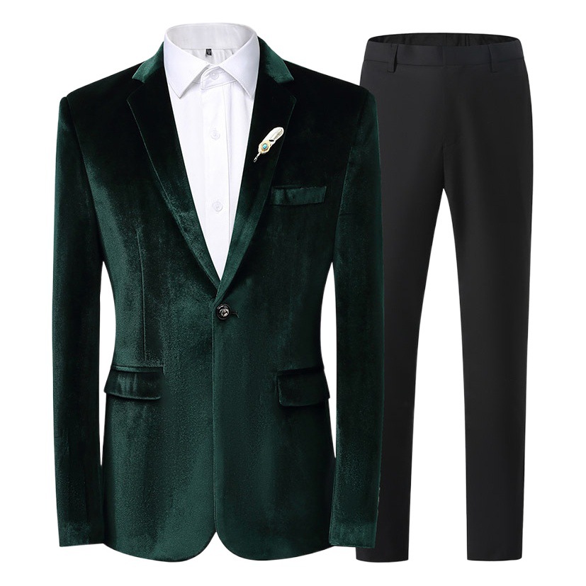 2026年モデルのメンズベルベットスーツジャケット、結婚式、公演、宴会、フォーマルな場、カジュアルスーツに最適です。