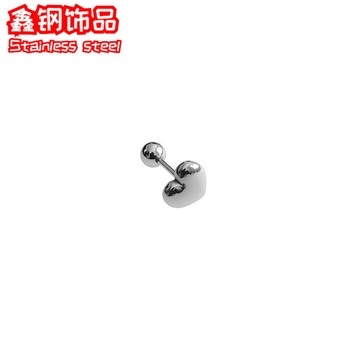 European and American cross-border lightweight niche black Roman numeral drip gel ear studs with fashionable personality and high-end titanium steel earrings