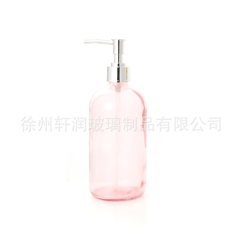 卸売プッシュ式手指消毒剤ガラスボトル詰め替えボトルホテルB&B家庭用カラーローションシャワージェル空ボトル|undefined