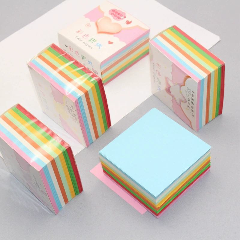 Square origami for kindergarten, handmade, 78mm