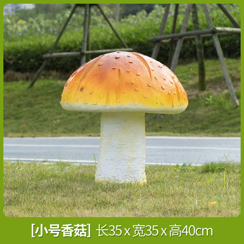 Parque Bosque Simulación Mushroom Escultura Decoración de jardín Patio Decoración de conejo Césped FRP Animales Escenografía