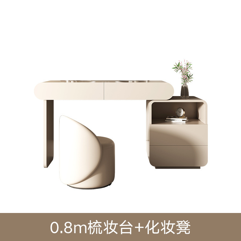 Simple y moderno lujo ligero armario de almacenamiento de la mesa de maquillaje en el dormitorio pequeño tipo de casa mesa de maquillaje de la mesa de maquillaje retráctil