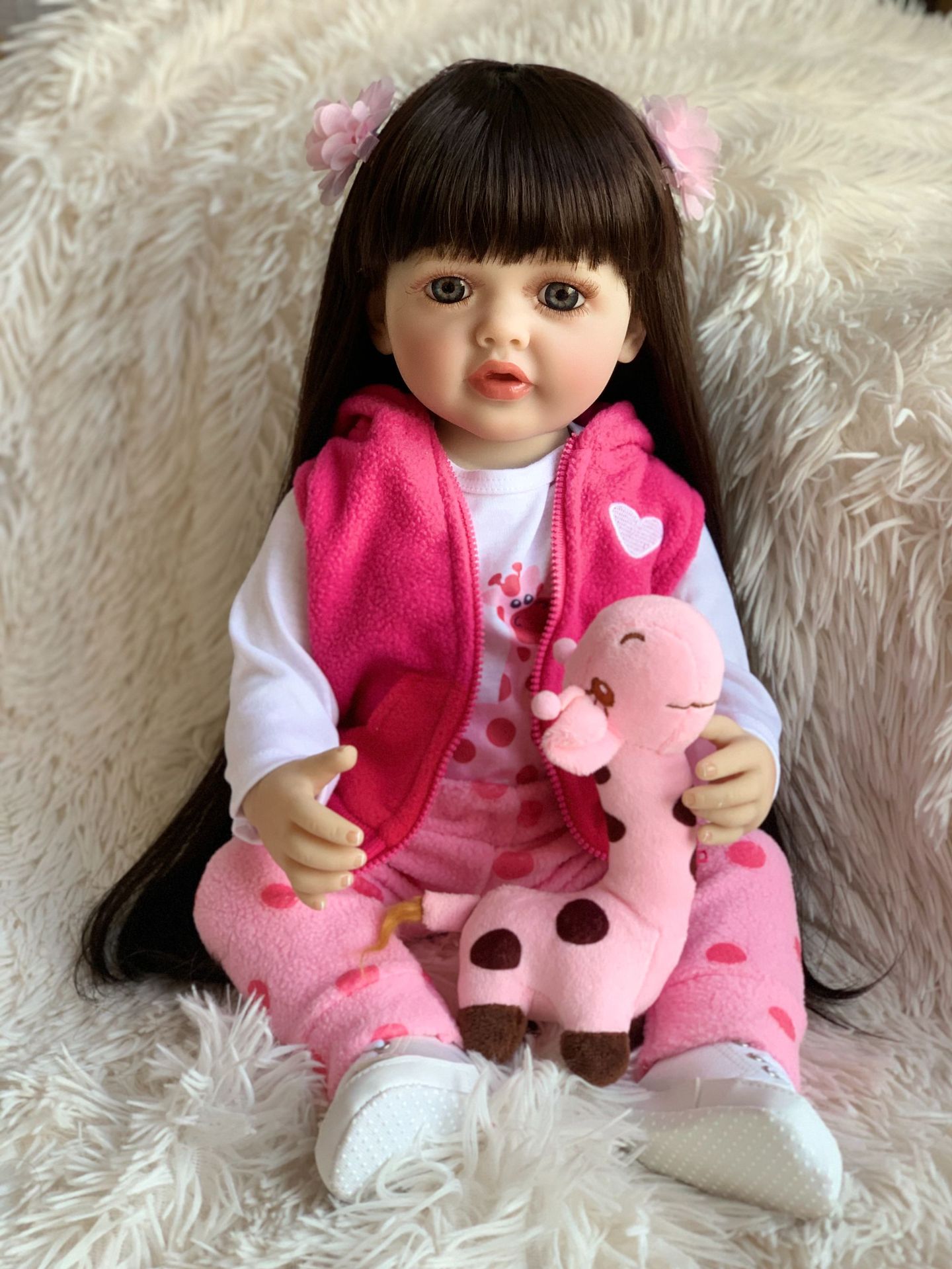 Muñeca Reborn de Simulación de Bebé de 55 cm de Vinilo y Silicona para Niños