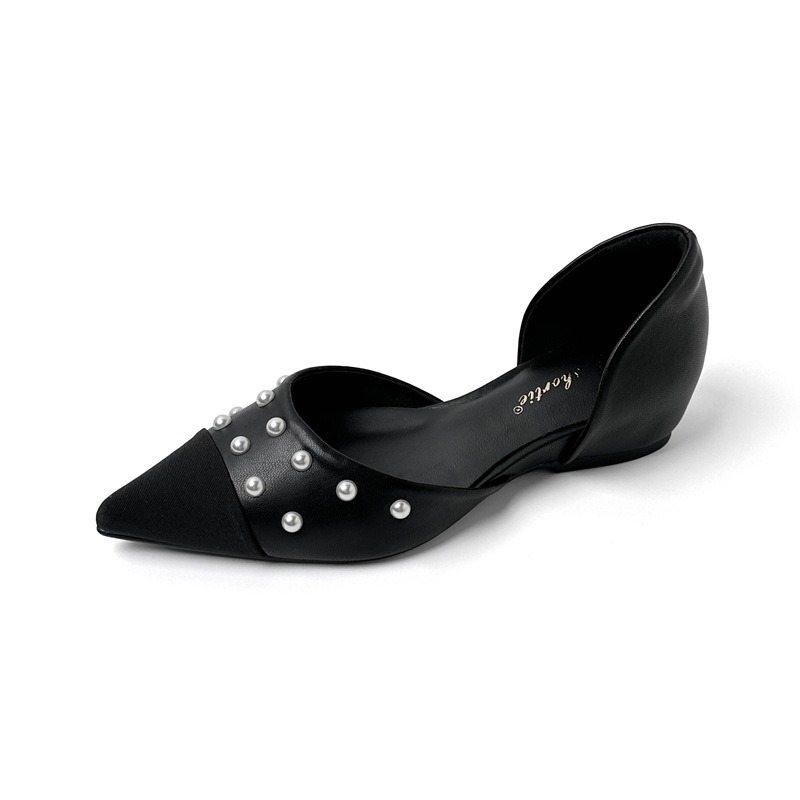 Sandalias Caladas de Punta para Mujer de 5 cm, Piel de Oveja, Aumento de Altura image 6