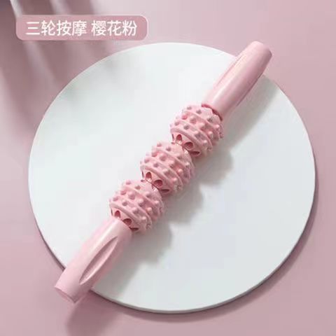 ヨガウルフマッサージスティックローラーフィットネス筋膜スティック脚の筋肉リラクゼーションローラーシャフト大小脚マッサージャー|undefined