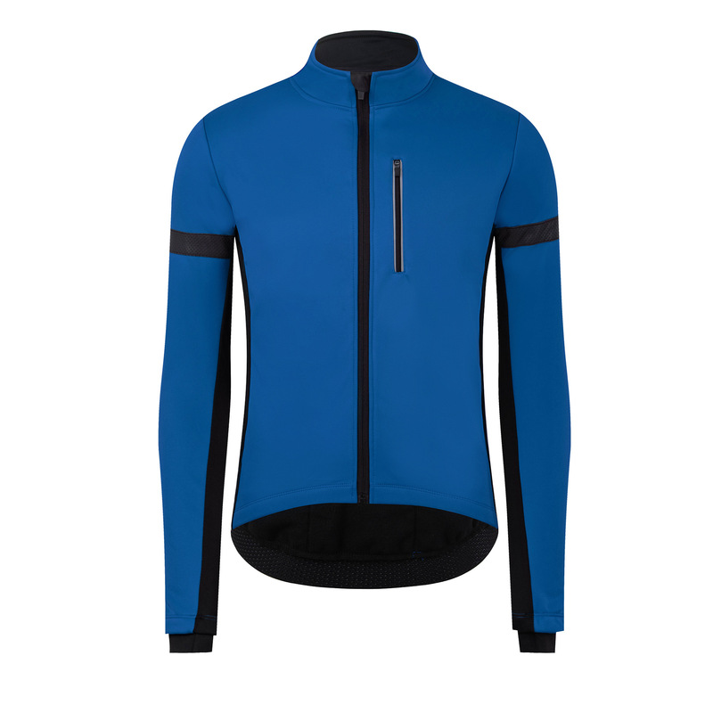 Winter fleece-lined Cycling Jacket Windproof Waterproof Fleece Jacket Cycling Jacket Long Sleeve Jacket Reflective Strip