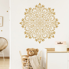 LD93024民族風金色曼陀羅臥室客廳玄關家居裝飾PVC牆貼