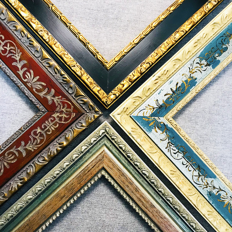 Solid Wood Retro Old Oil Painting Outer Frame Photo Frame Cross Stitch Framed Picture Frame Empty Frame Size