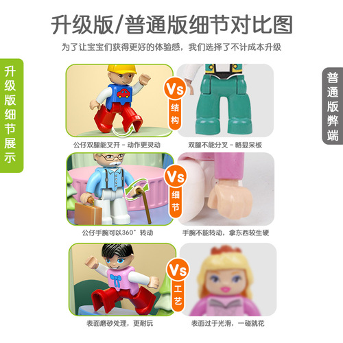 Liqu [Upgraded Version] Dolls, Large Block Building Blocks, Assembled Toys, Dolls, Doll Scene Accessories, Directly Supplied from the Manufacturer