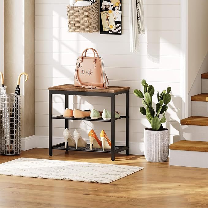 Cross-border Simple Multi-layer Shoe Changing Stool Closet Living Room Garage Dormitory Entrance Shoe Cabinet Metal Storage Rack