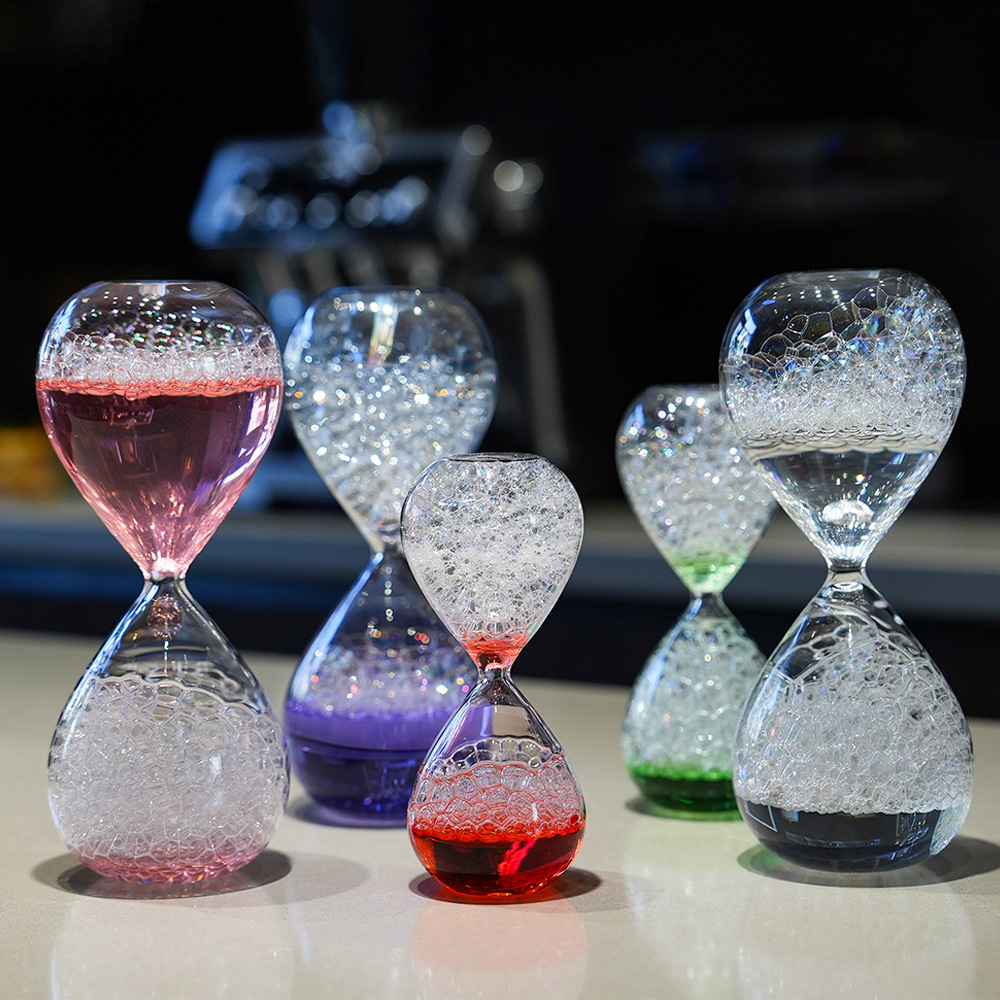 Burbuja creativa sueño burbuja reloj de arena puff señorita cantando reloj de arena multicolor para la selección
