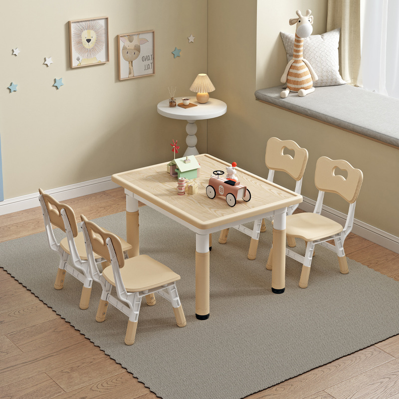 Amazon's Popular Kindergarten Children's Table and Chair Set Can Lift Children's Desks and Can Be Used as a Multi-Functional Learning Table for Graffiti