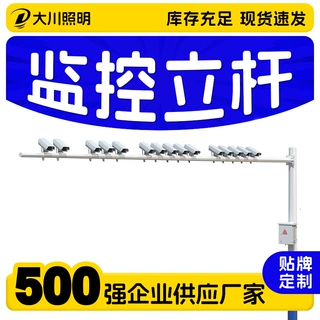 交通道路监控立杆小区学校工厂监控立柱户外摄像机信号杆监控立杆