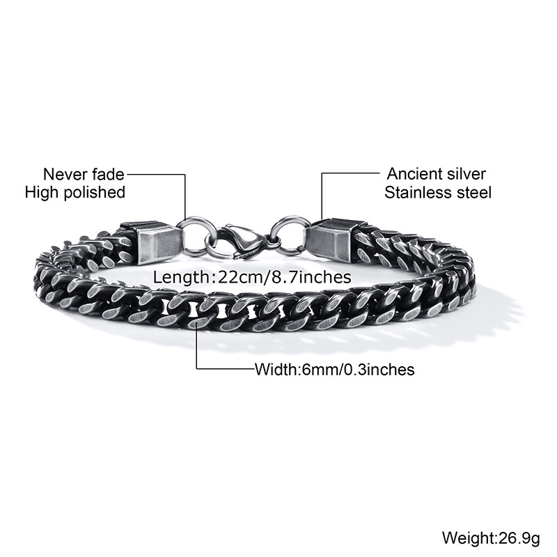 Fashion Geometric Stainless Steel Plating Men'S Bracelets display picture 2