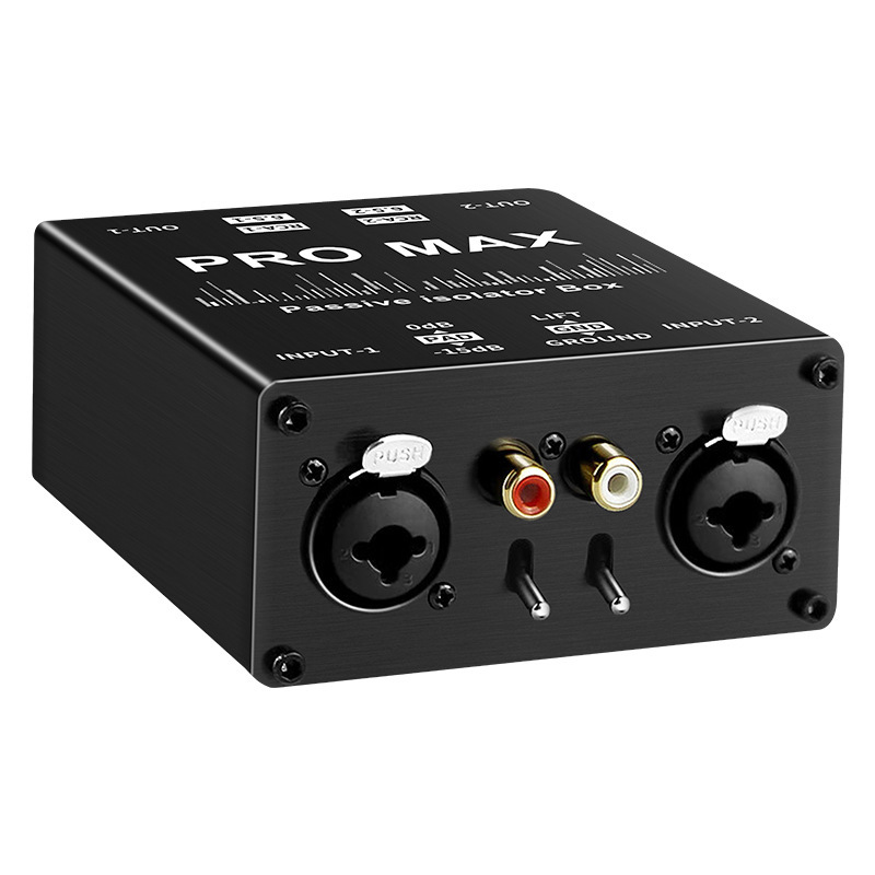 2-Way Audio Isolator Audio Current Sound Eliminator Xlr 6.5 Lotus Rca Isolator Mixer Live Broadcast