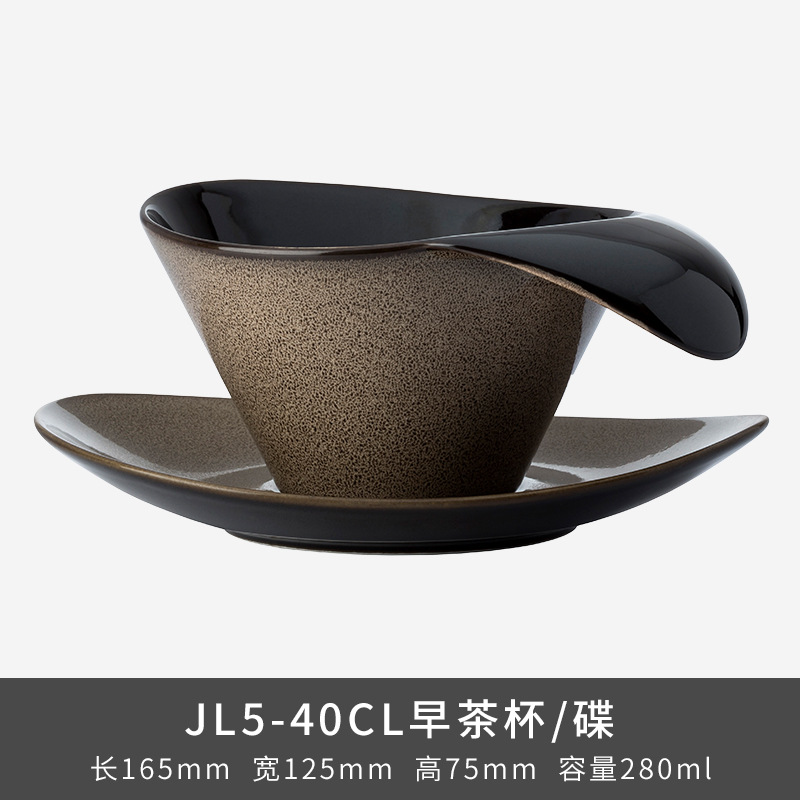 Transfronterizos LZ LICang cerámica cubiertos de ensalada de frutas de lujo ligero platos de arroz tazas de té caseras