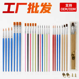 勾线笔平头笔数字油画笔套装 儿童石膏娃娃彩绘diy涂鸦笔刷批发