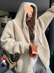 羊羔毛外套女2025冬季新款学院风皮毛一体宽松休闲加厚保暖棉服