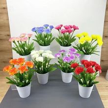 假花仿真花客厅卧室装饰品摆件塑料玫瑰花艺家居小盆栽套装摆设